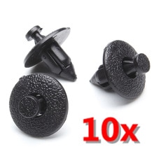 10pcs Interior Plastic Rivet Fastener Clips Trim Fascias 8mm Hole Push Black For Volvo 3541113 FCP-0157