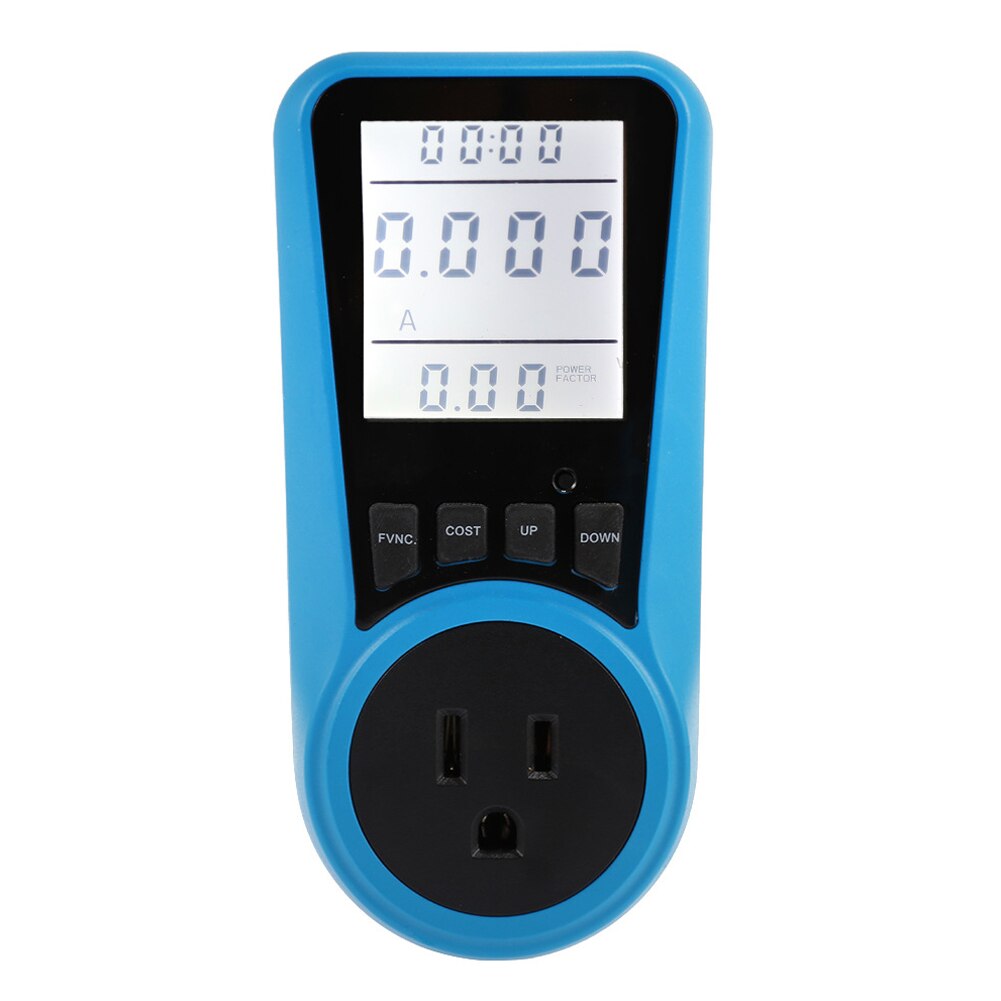 Plug In Monitor Outlet Socket Power Meter Huishouden Meten Mains Timer Backlit Digitale Lcd-scherm Elektronische