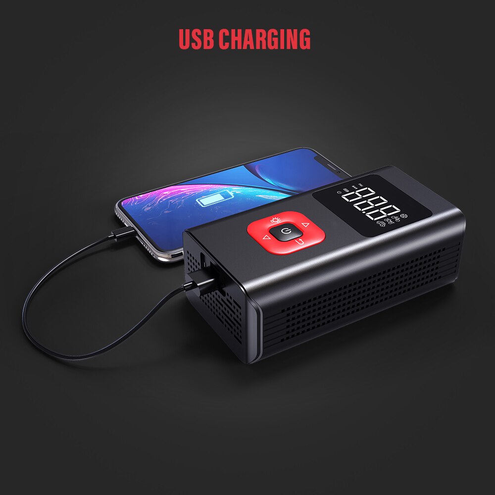 Draagbare Luchtcompressor Elektrische Pomp 150 Psi Mini Bandenpomp Met Licht Voor Auto Motor Fiets Zwemmen Ring Ballen