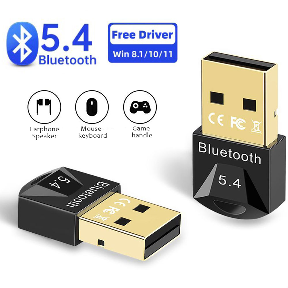 Bluetooth adapter pc, USB Bluetooth 5.3 dongle plug and play, computer USB draadloze Bluetooth ontvanger zender Bluetooth audio hoofdtelefoon, laptop, muis, toetsenbord, controller