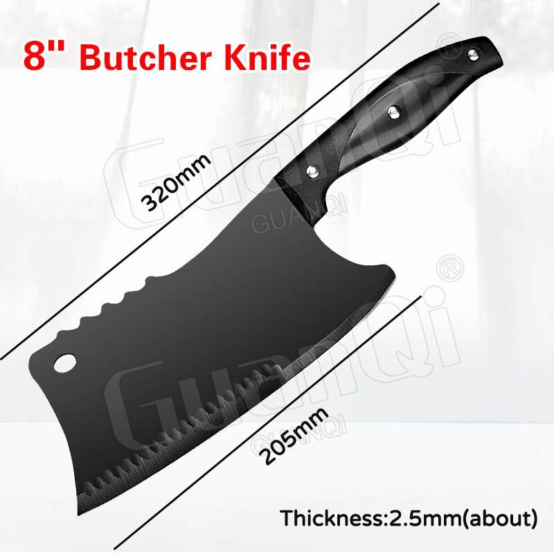 Küche Messer Set Cleaver Messer Utility Kochmesser Fleisch Cleaver Gemüse Schneiden Messer High Carbon Stahl Boning Messer: G  without cover