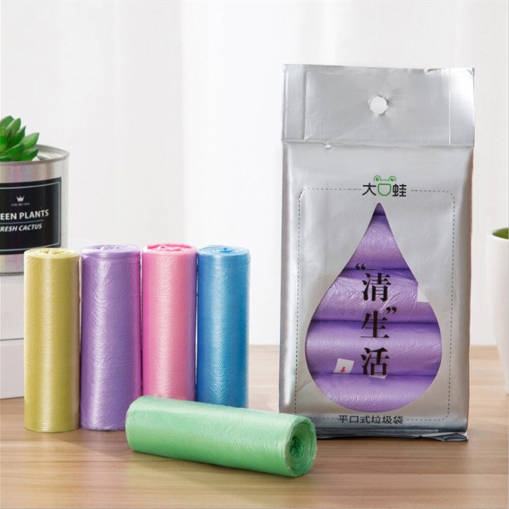 5 Rolls/pack Kitchen Garbage Bags Material Rubbish Dispense Storage Multicolor Disposable Continuous Roll Thicken Household