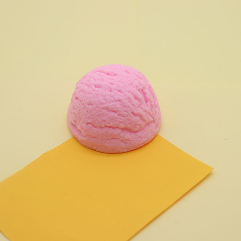 Kjøleskap magnet iskrem ball pvc modell kjøkken dekorasjon magnetisk klistremerke lim stereo låve som fargerik rød gul: Rosa