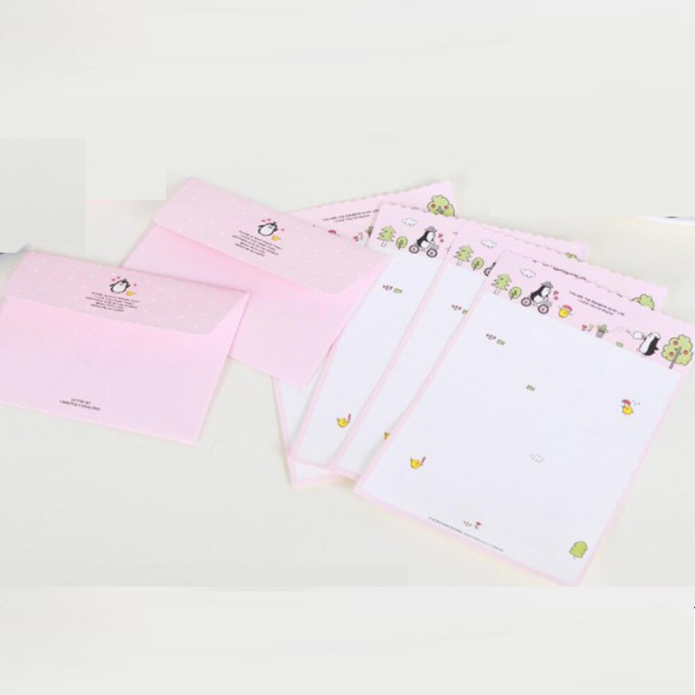 Envelopes 4 Sheet Letter Paper Set Love Flower Letter Paper Cute Letters Writing Paper Letter Envelope Office Supplies: 3