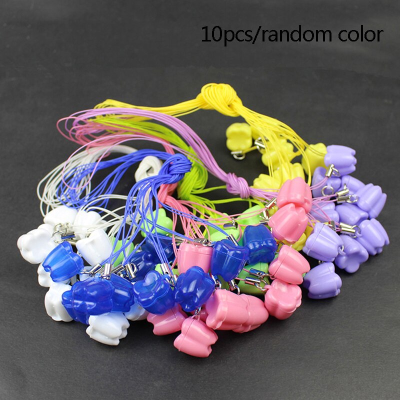 10Pcs Tooth Shape Kids Teeth Storage Boxes Child Baby Deciduous Tooth Organizer Mini Plastic Container Small Box