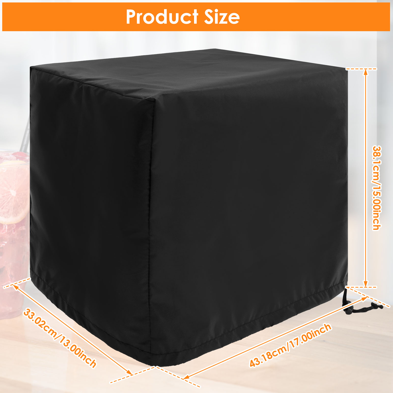 Ice Maker Dust Cover Waterproof Small Home Ice Machine Protective Cover Oxford Cloth Wear Resistant Countertop Ice Maker Cover: Default Title