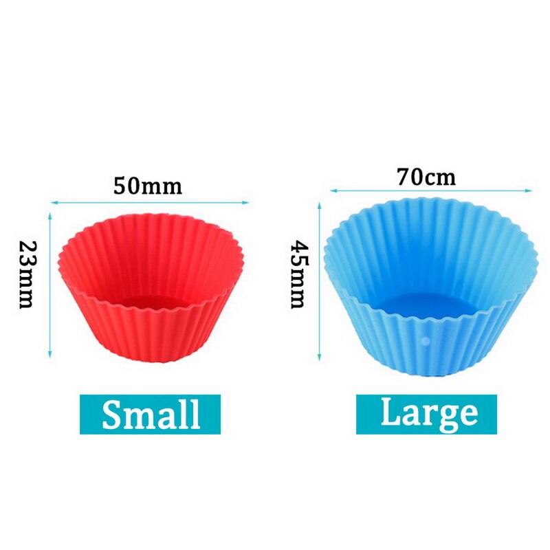 12 pièces/ensemble cuisson tasse Liner cuisson moules forme ronde Silicone Cupcake moule fabricant moule plateau bricolage gâteau décoration outils