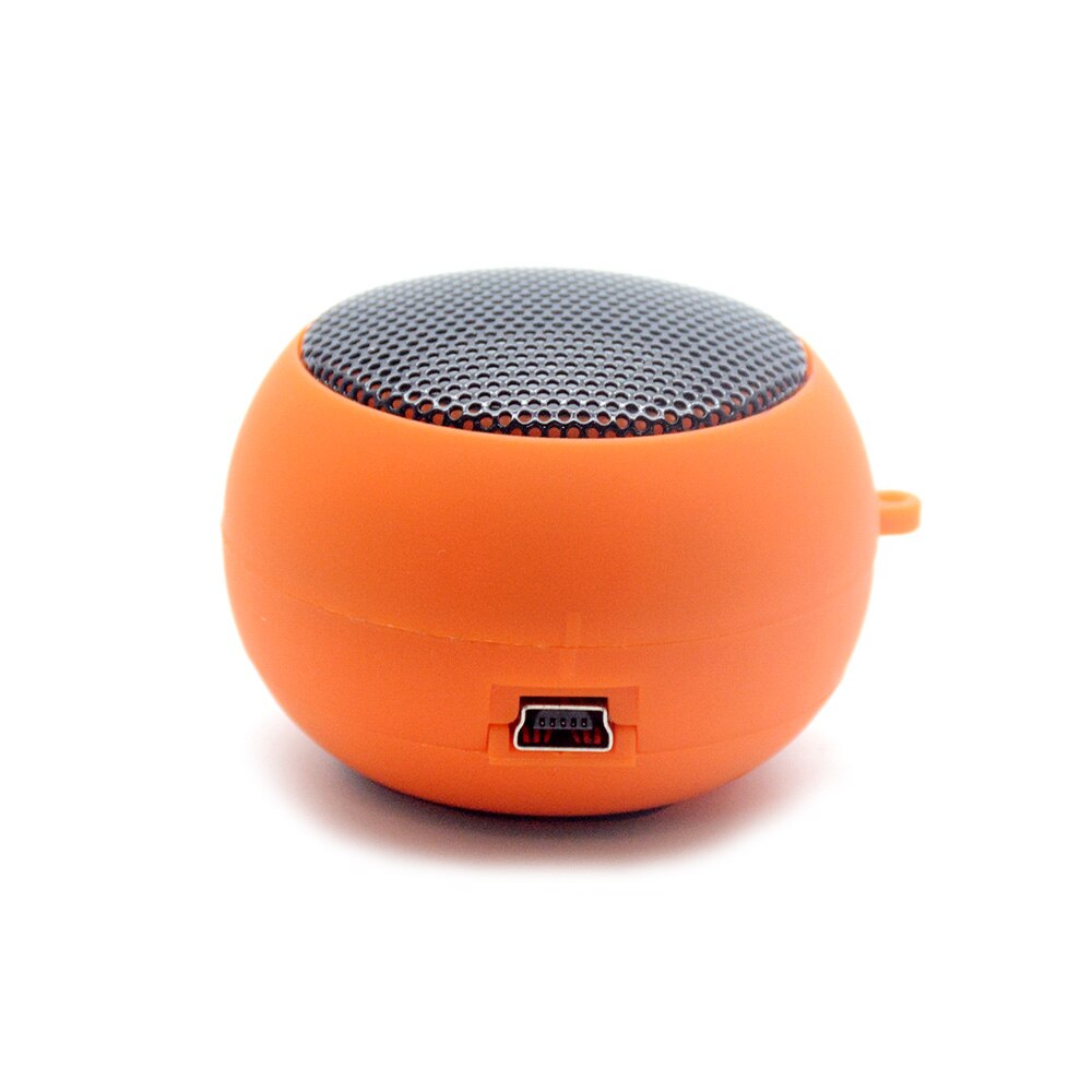 Mini Column Speaker Wired Stereo Sound Box Hamburger Shape Loudspeaker Audio Music Player for Mobile Phones Tablet: orange