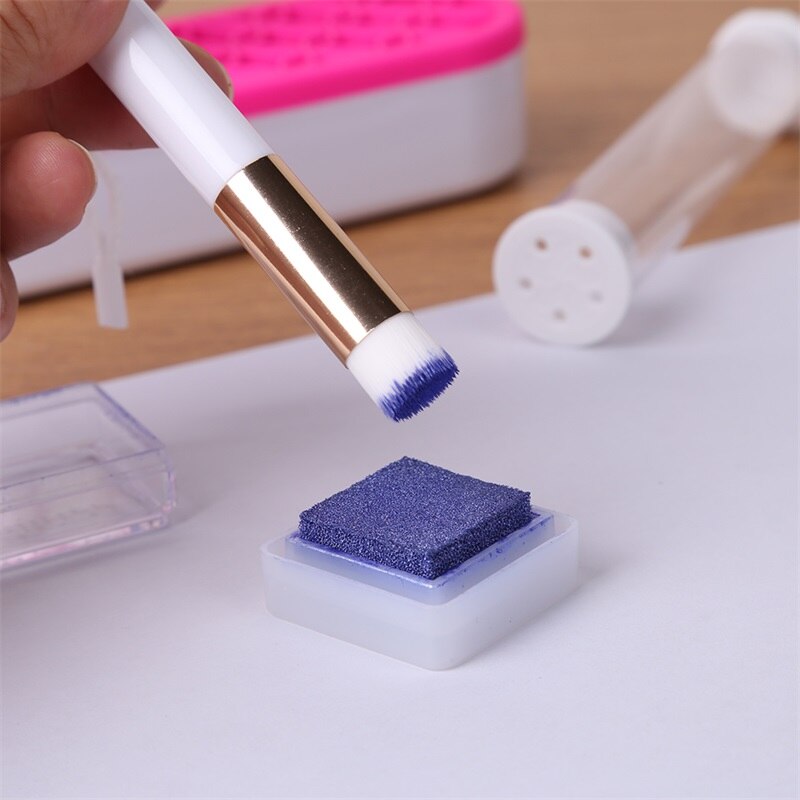 Mini brosse de mélange, support de brosse pour Scrapbooking, cartes artisanales de bricolage, peinture artisanat, outil fait à la main