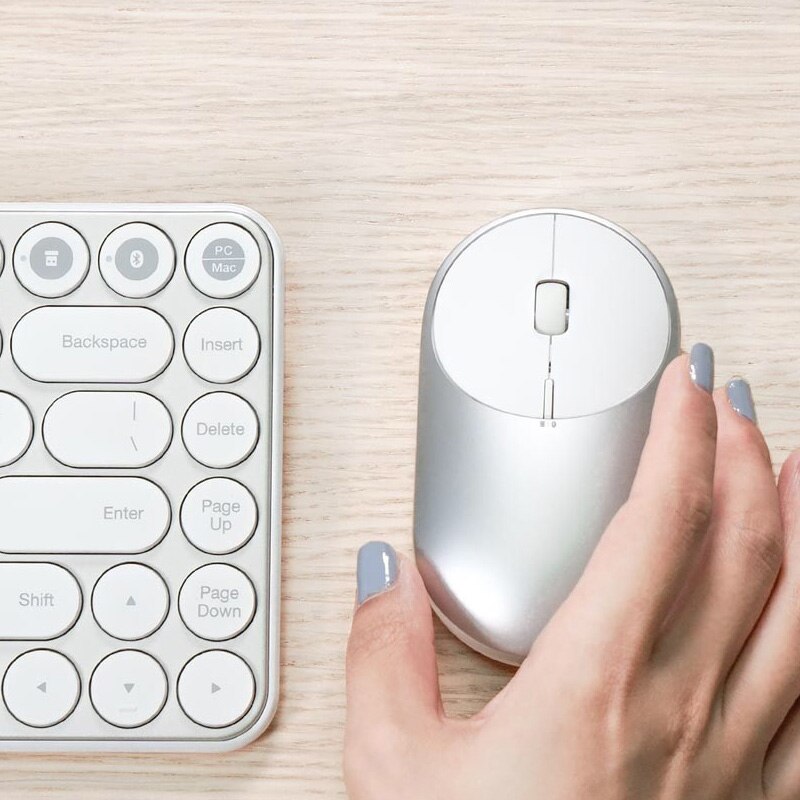 Originele Xiaomi Mi Draagbare Muis 2 4-DPI 4000 2400 1800 1200 Bluetooth RF2.4 Aluminium Metal Abs Windows 10 Android mac