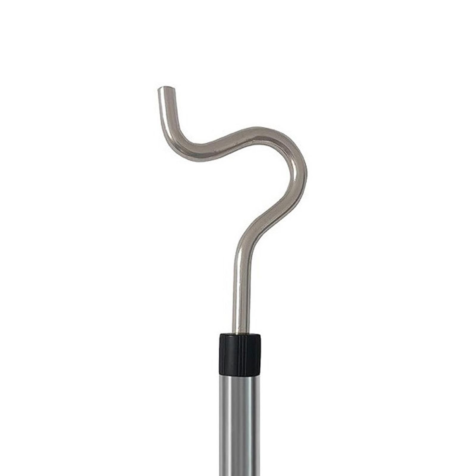 Kledingrek Haakpaal Om Hoge Hangers Te Bereiken Kast Bereiken Paal Roestvrijstalen Verstelbare Verlengpaal Met Haak 129Cm Lang