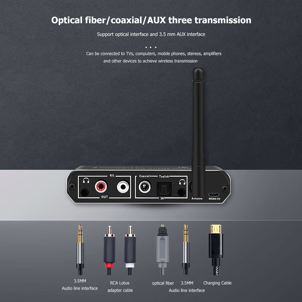 D09 Bluetooth Receiver Transmitter Digital Optical to Analog Audio Converter Music Adapter Transmitter Audio Receiver