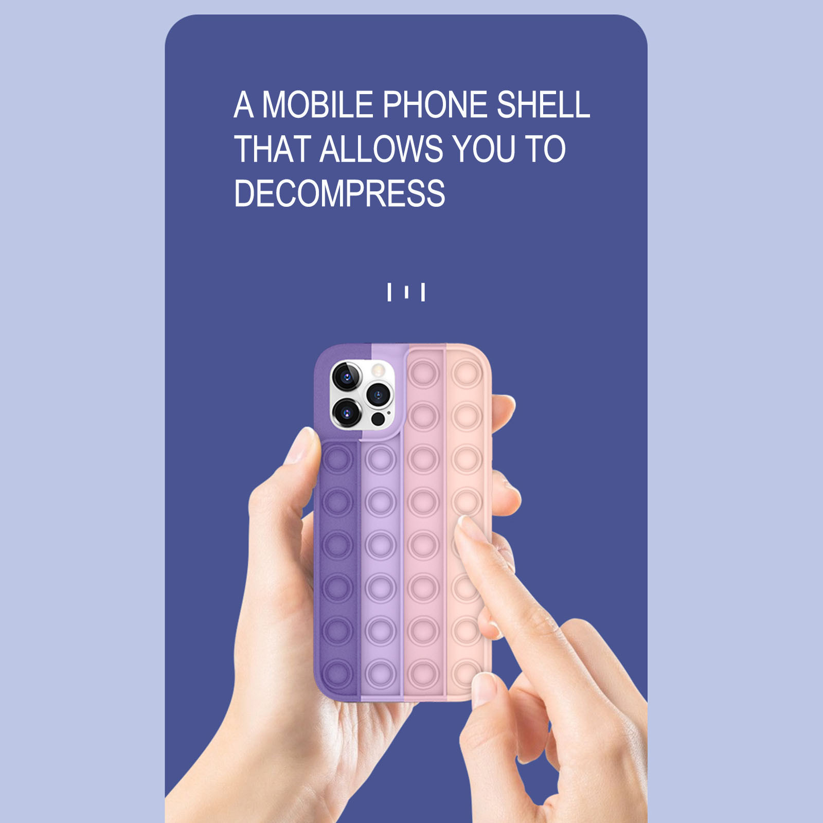 Neuartiges fidget-spielzeug: drücken sie eine blase in form einer weichen silikon-handyhülle zur dekompression für iphone 12 – ideal für freunde