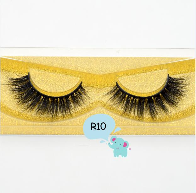 Visofree Mink Eyelashes 3D Mink Lashes Thick HandMade Full Strip Lashes Cruelty Free Korean Mink Lashes Natural False Eyelashes: R10