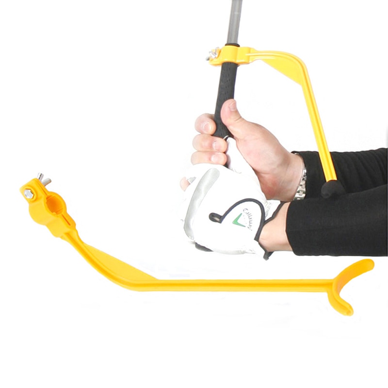 1pcs Golf Swing Trainer Beginner Gesture Alignment Training Aid Aids Correct Practical Practicing Guide Yellow/Black