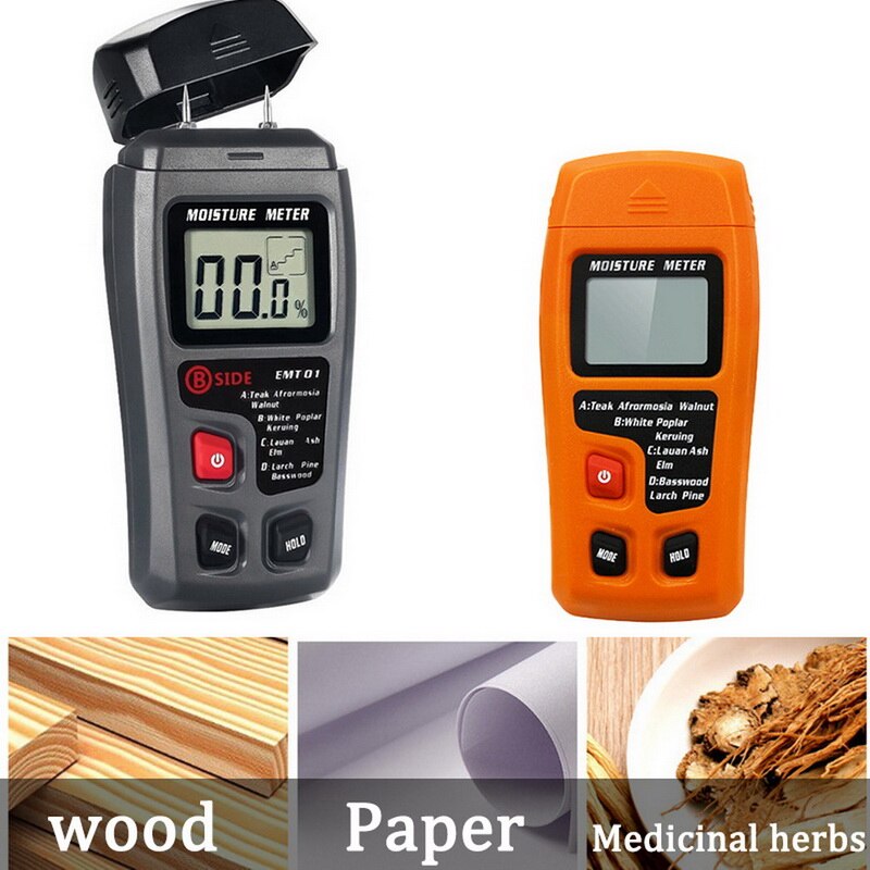 Digitale Vochtmeter Pin Type Vocht Meter Voor Hout Bouwmateriaal Brandhout Papier Hout Vochtmeter Digitale Vocht