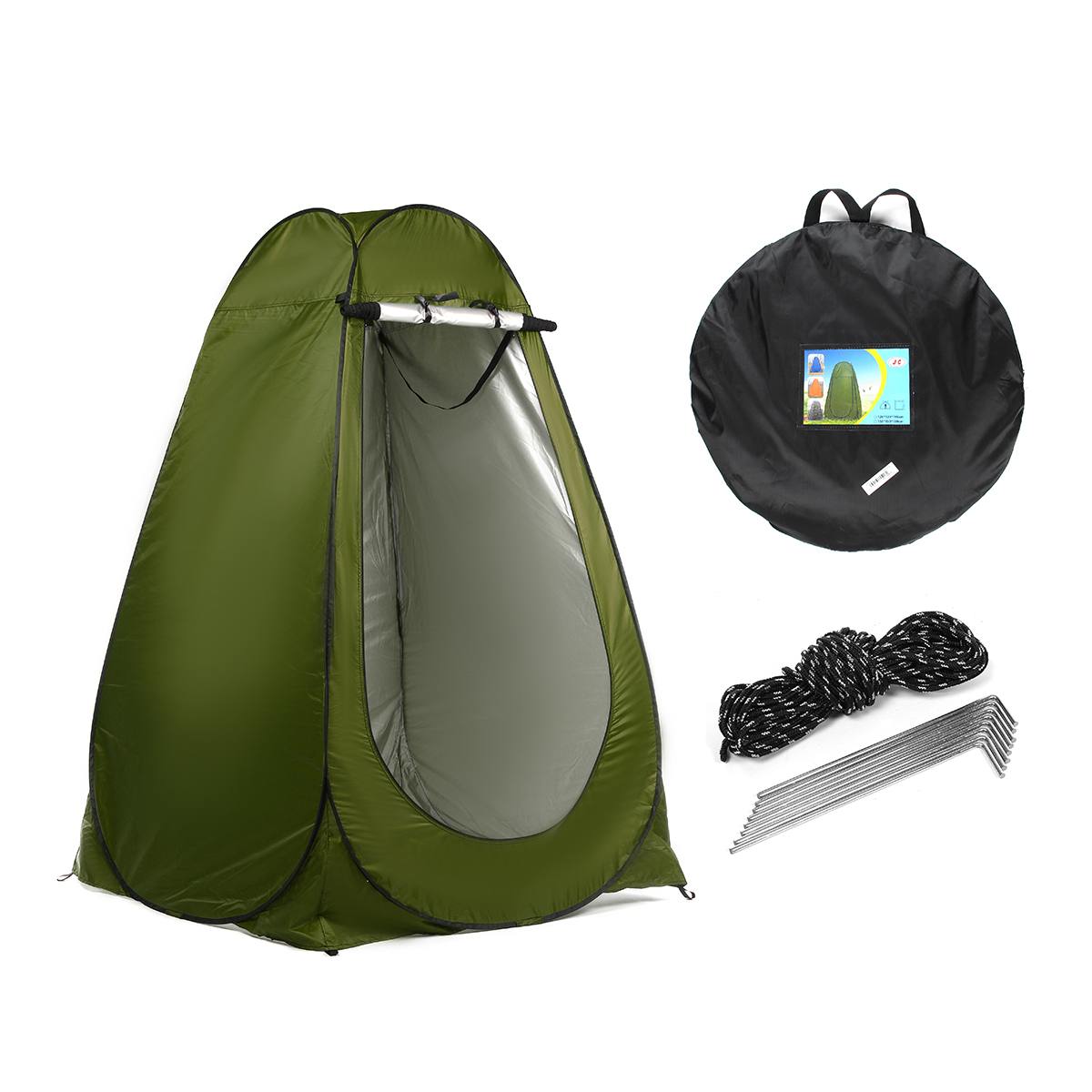 Popping Up Pod Changing Room Privacy Tent Easy Set Up Portable Outdoor Shower Tent Camp Toilet Rain Shelter for Camping, Beach: Army Green