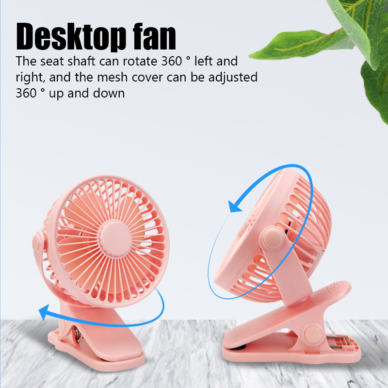 Draagbare Mini Hand Clip Fan USB Stille Desktop Elektrische Ventilator Studentenslaapzaal Kleine Koeling Ventilador ventilator Lucht Coole