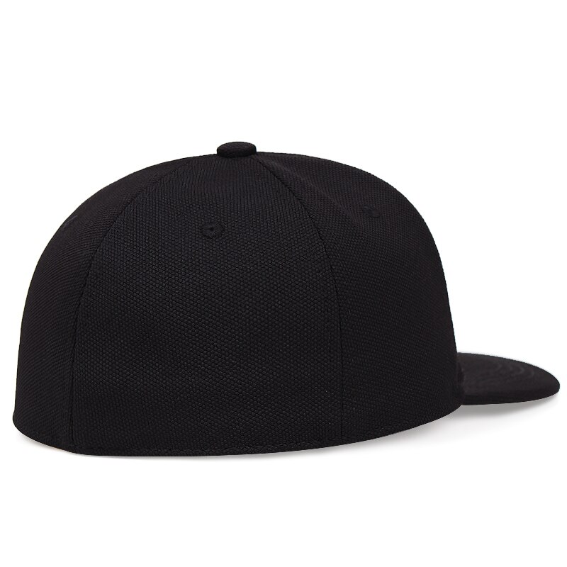 Mode Platte Rand Hoed Hip Hop Cap Volledig Afgesloten Baseball Cap Grote Hoofdomtrek Snapback