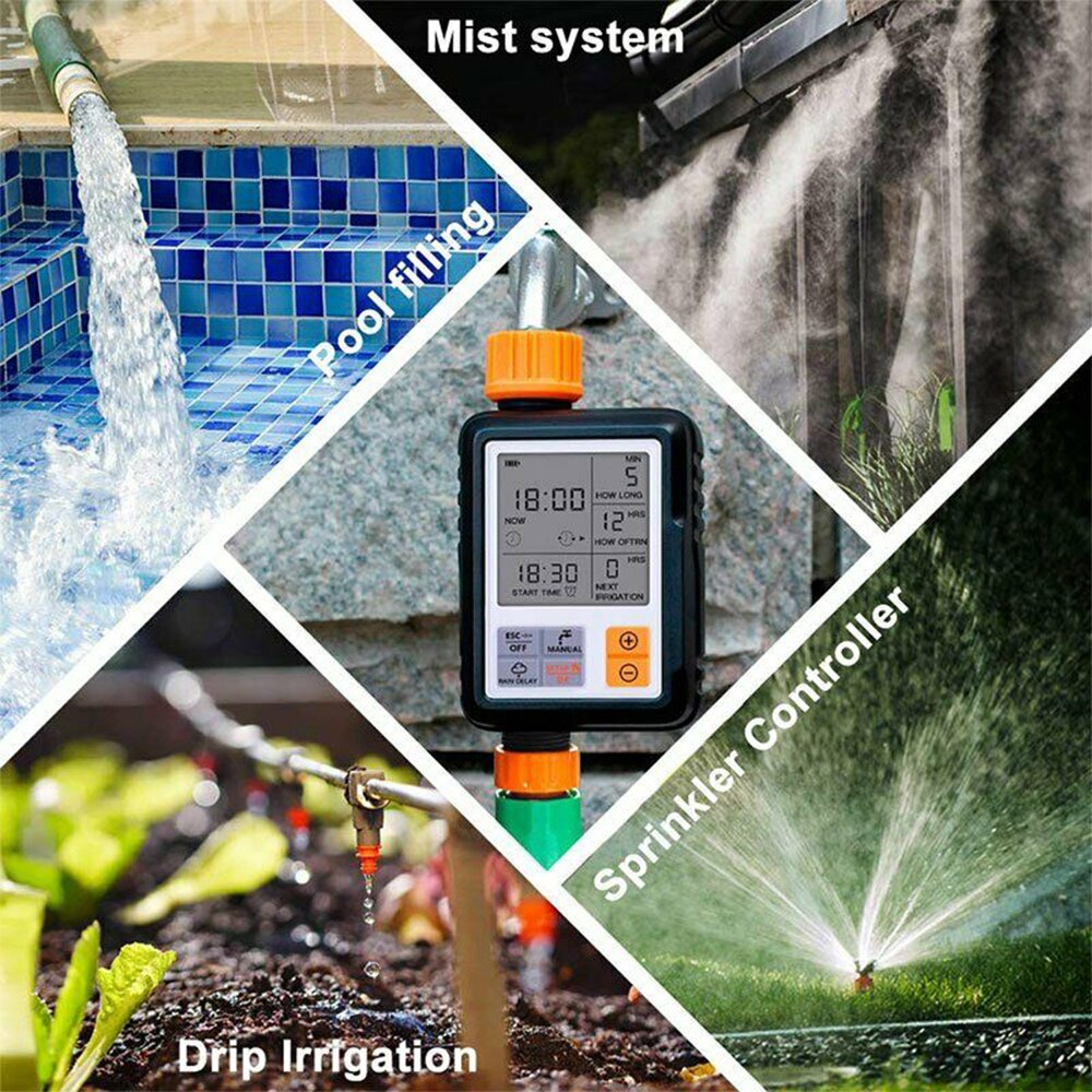 LCD Electronic Automatic Irrigation Timer Watering... – Grandado