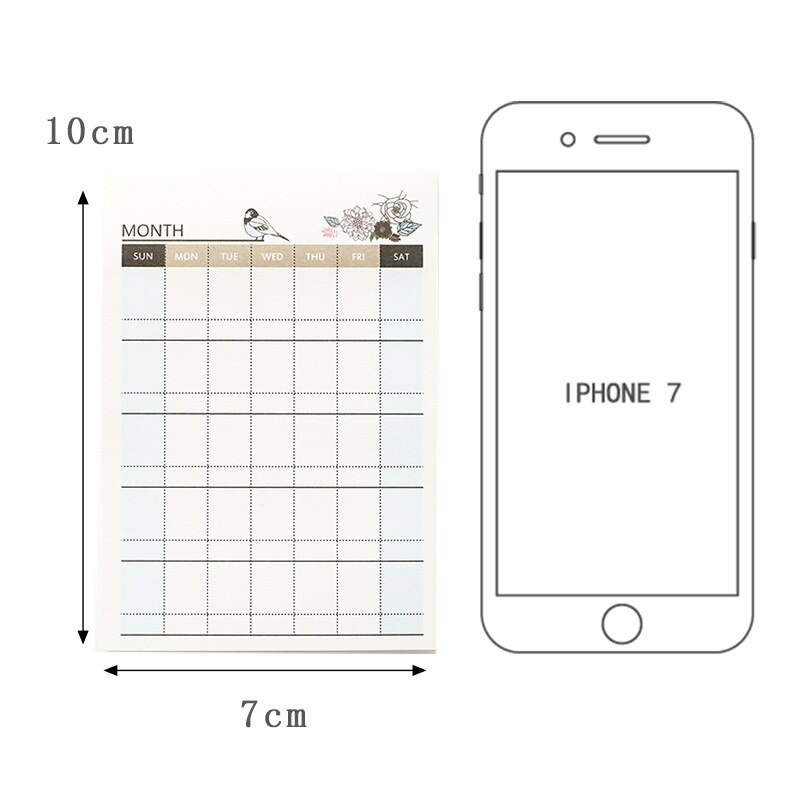 Cute Kawaii Portable Pocket Notebook Weekly Monthly Book Diary Agenda for Kids Daily School Supplies Notebook Work Planner