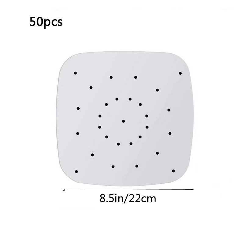 Luchtfriteuse Papier Wegwerp Luchtfriteuse Perkamentpapier Liners Antiaanbaklaag Stoomvoeringen voor Oven Magnetron Stoommand: Roze