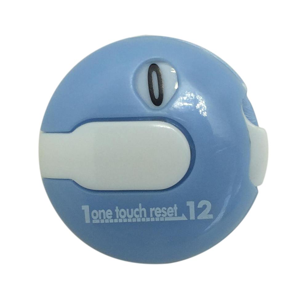 Mini Golf Score Counter PP Plastic Glove Hat Clip Style One-touch Reset Scorekeeper Scoring Tool Golf Supplies: Blue and white