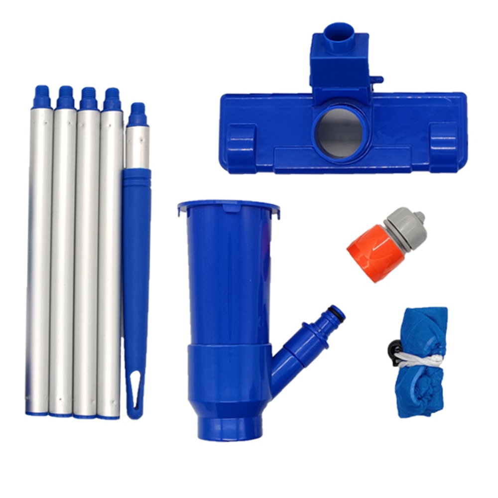 Swimming Pool Vacuum Cleaner 1.8m Electrical Spa Tub Cleaning Robot Outdoor Pool Cleaning With Bottom Brush 5-section Rod Po