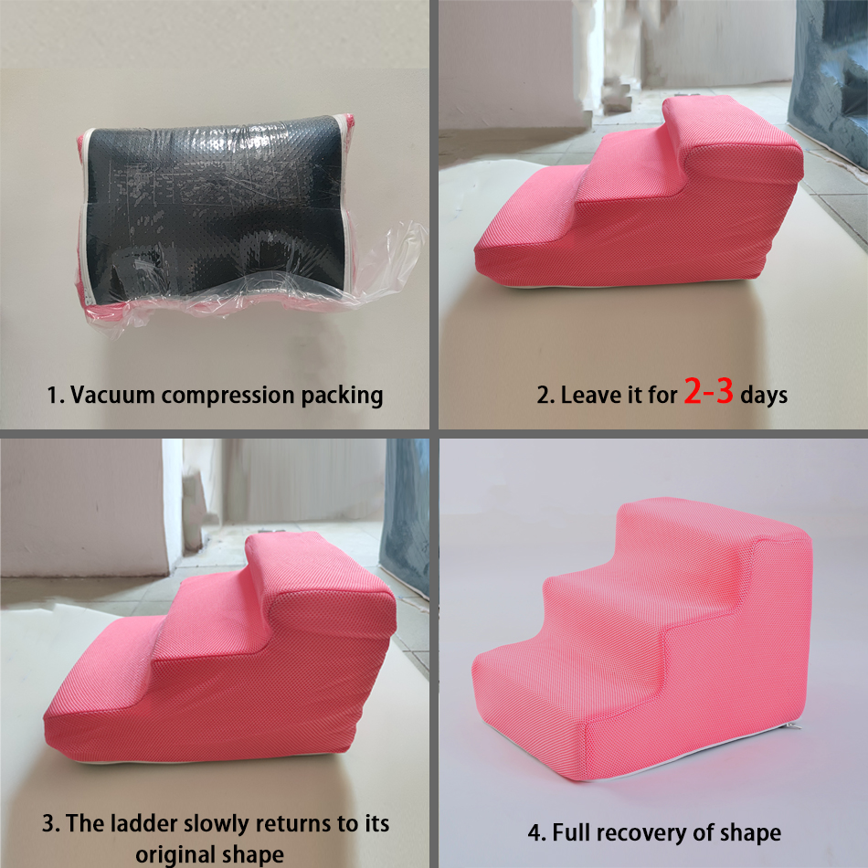 Rampe for hund kjæledyrstige 2 3 4 trinn trapper katt hunderampe sovesofa hundestige sklisikker avtakbar kjæledyrutstyr leker rampe