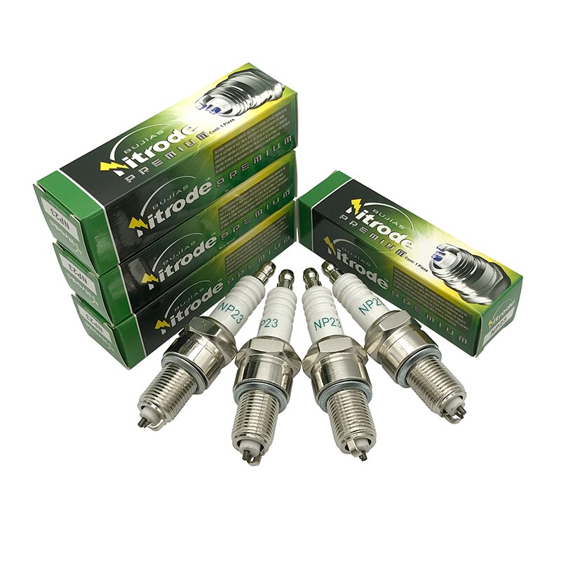 Bujía doble abierta NP23, 4 piezas, para BPR6ES, BPR6EIX, IW20, IW20TT, IW16, BPR5ES, W20EXR-U, WR7DC, RN9YC, F6RTC, SF426C, AGR22, VW20, RN10Y