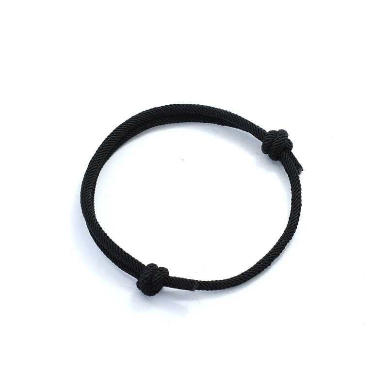 Nueva pulsera de cuerda ajustable hecha a mano para hombre, pulsera de relación de cuerda fina de 4mm, para él, Brazalete de hilo de la suerte, Pulseira: Rojo óxido