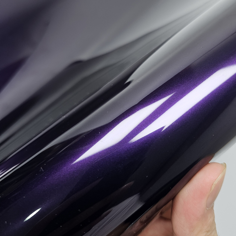 High Glossy Metallic Midnight Purple Wraping Vinyl Wrap Sticker for Car Decals Auto Stickers Car Film Cover Wrapping Foil Parts