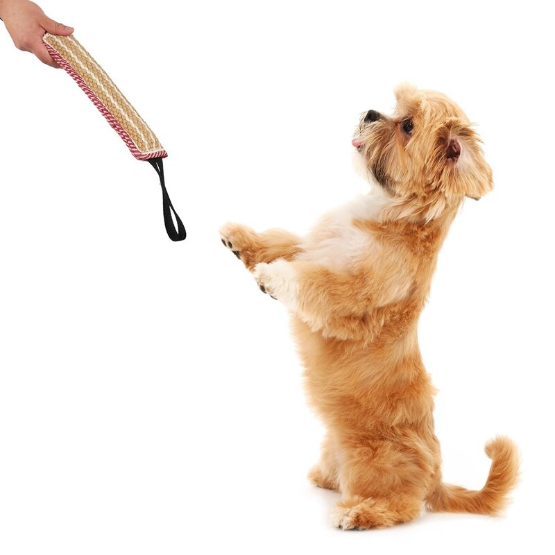 Slidstærkt hundetræning bidetræklegetøj med håndtag hundebidelegetøj hundeslæbelegetøj-abux