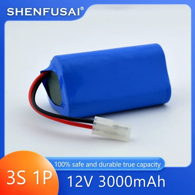 12V3S1P 100% high-capacity lithium battery, lithium-ion battery pack 3000mAh