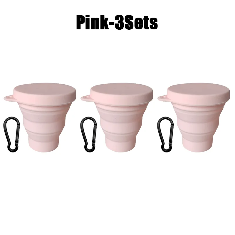 180 ml Klappbecher Mini Einziehbarer Becher Silikon Tragbare Teetasse draussen Reise Kaffee Teleskop Trinkbecher mit Deckel: MULTI
