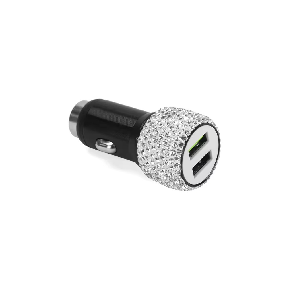 Billadetilbehør dobbel lader mobiltelefon nettbrett bærbar pc usb-havn ledet hurtigladeadapter billader