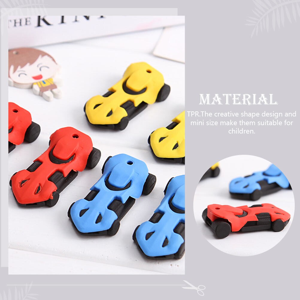 18Pcs Racing Car Erasers Children Detachable Erasers Bag Stuffers (Random Color)