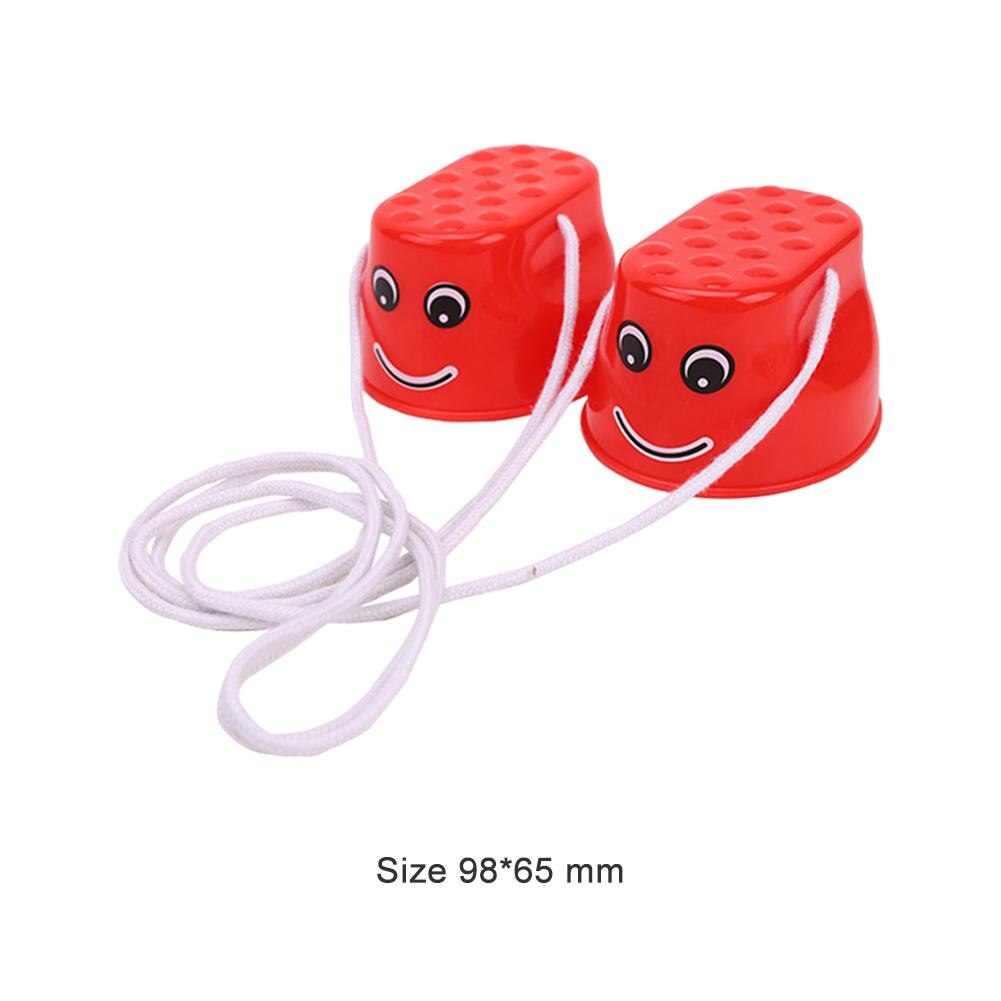 Zancos de plástico grueso para niños, juguetes de entrenamiento para saltar al aire libre, , portátil, de seguridad, equilibrio, 1 par: Rojo