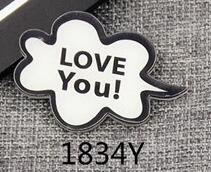 Acrylic costumes Badge Broche Brooch Accessory Scarf Pin Up Women Men Collar Tips Punk Jewelry XZ06: 1834