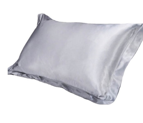 1pc ren emulering silke satin pudebetræk enkelt pudebetræk flerfarvet 48*74cm: Lysegrå