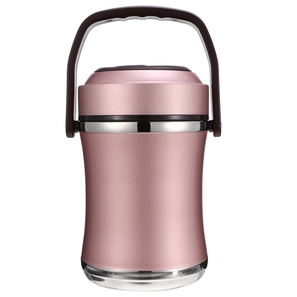 1Pc 1910ml Portable Large Capacity Insulation Food Storage Container: Rose Golden