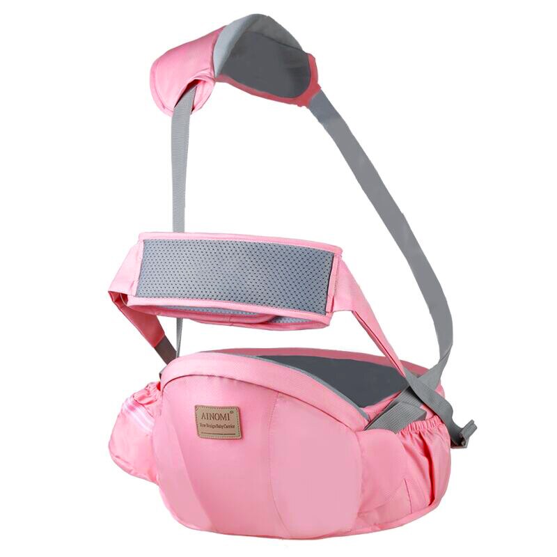 AINOMI Original coton porte-bébé taille tabouret marcheurs fronde tenir Hipseat ceinture hanche siège pour maman voyage infantile hanche siège: Rose
