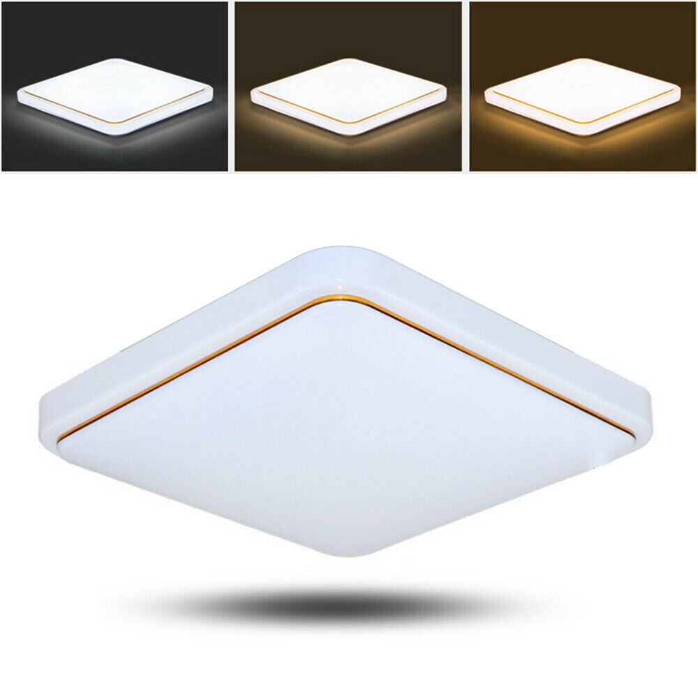 LED Ceiling Light Square Panel Down Lights Living Room Bedroom Kitchen Wall Lamp: Gold / 18W