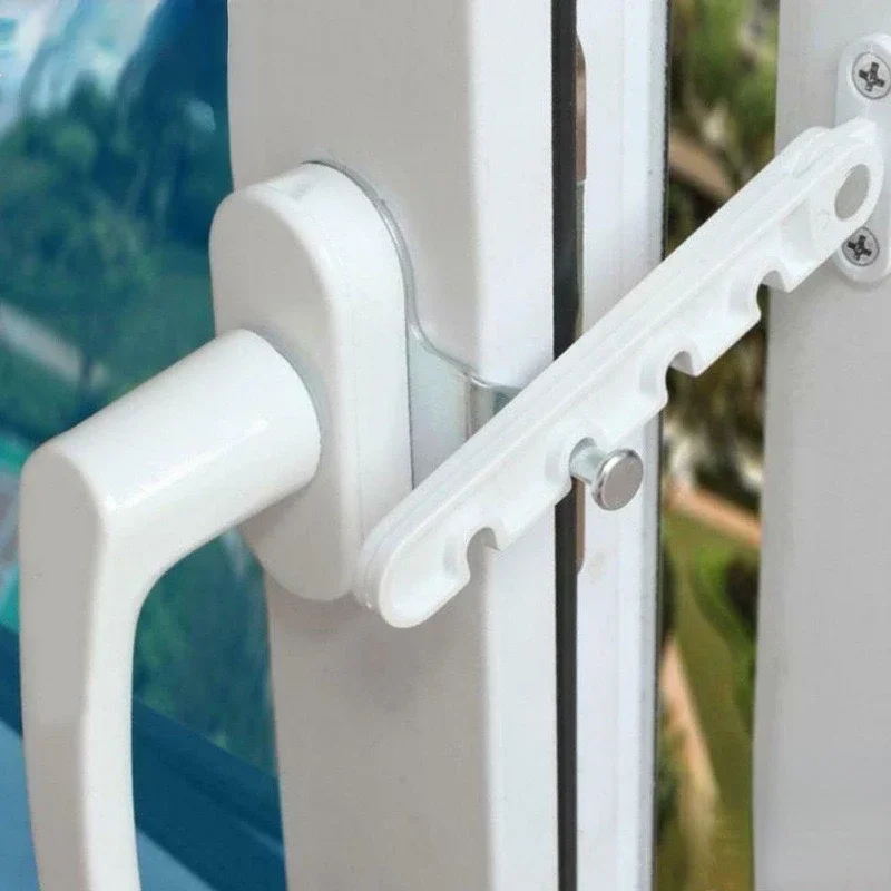 Tope de ventana ajustable, limitador de bloqueo, pestillo, soporte de viento, tapón de posición, bloqueo de marco de ventana abatible
