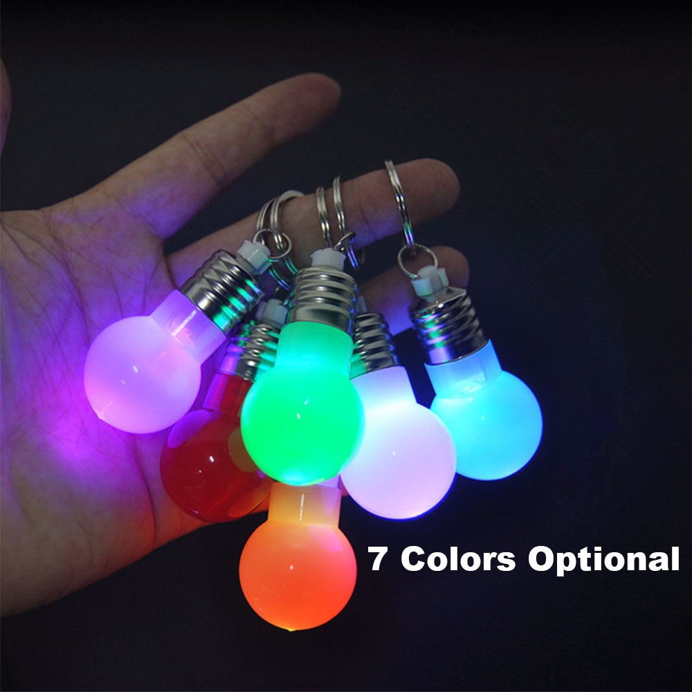 1pcs Novelty Verlichting Mini LED Lamp Sleutelhanger Sleutelhanger Verlichten Candy Zaklamp Lamp Hanger Sleutelhanger Kerstcadeau