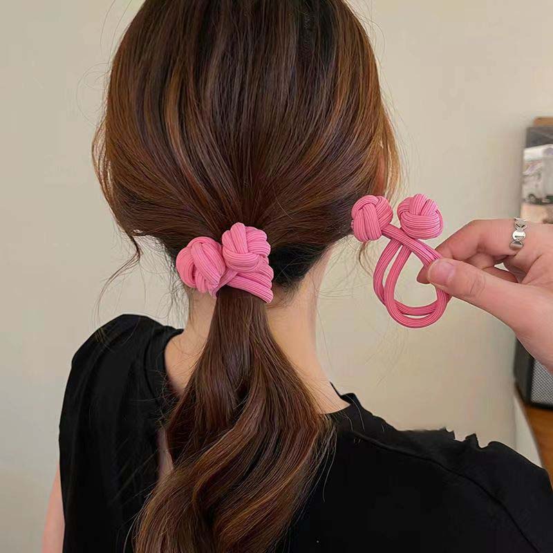 Bandas de goma para coleta alta para mujer, banda para el cabello, cuerda elástica para la cabeza, Scrunchies coreanos, lazos para el cabello anudados, accesorios para el cabello