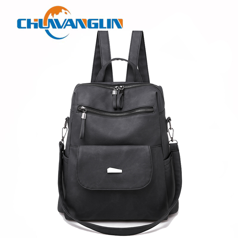 Chuwanglin Women Backpack Youth Leather Backpacks for Teenage Girls Female School Shoulder Bag Bagpack mochila D0290