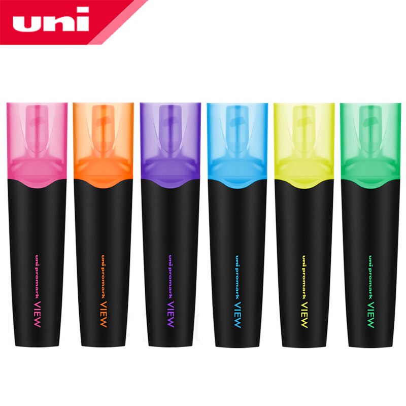 1 stk japan uni usp -200 perspektiv fluorescerende pen skråt hoved markør pen kan vælge 6 farver