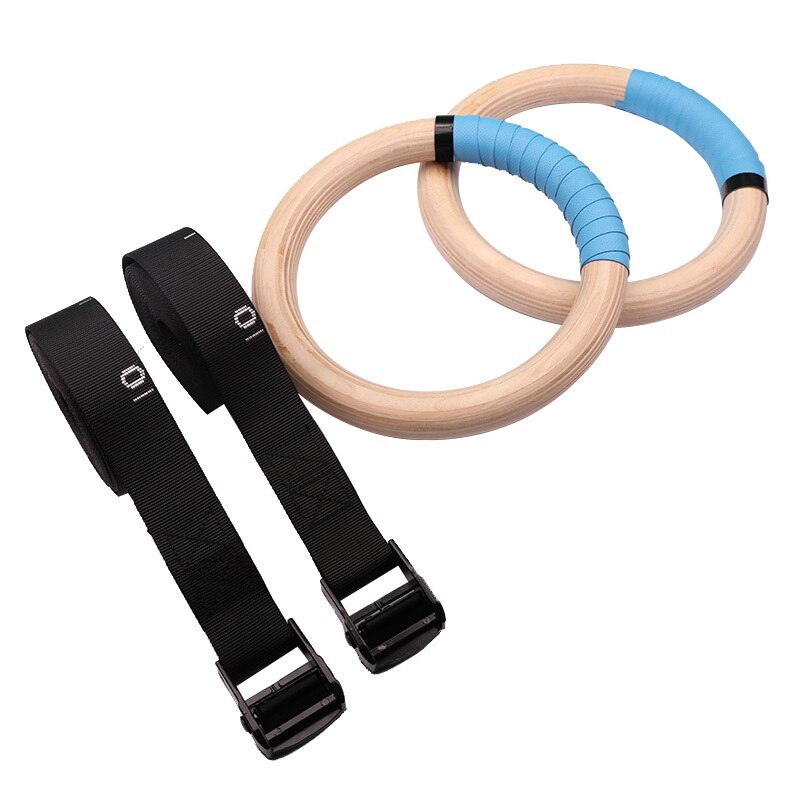 Madera anillo de madera de 32Mm gimnasia Crossfit gimnasio anillo ajustable correas hebillas casa Fitness entrenamiento de fuerza equipo