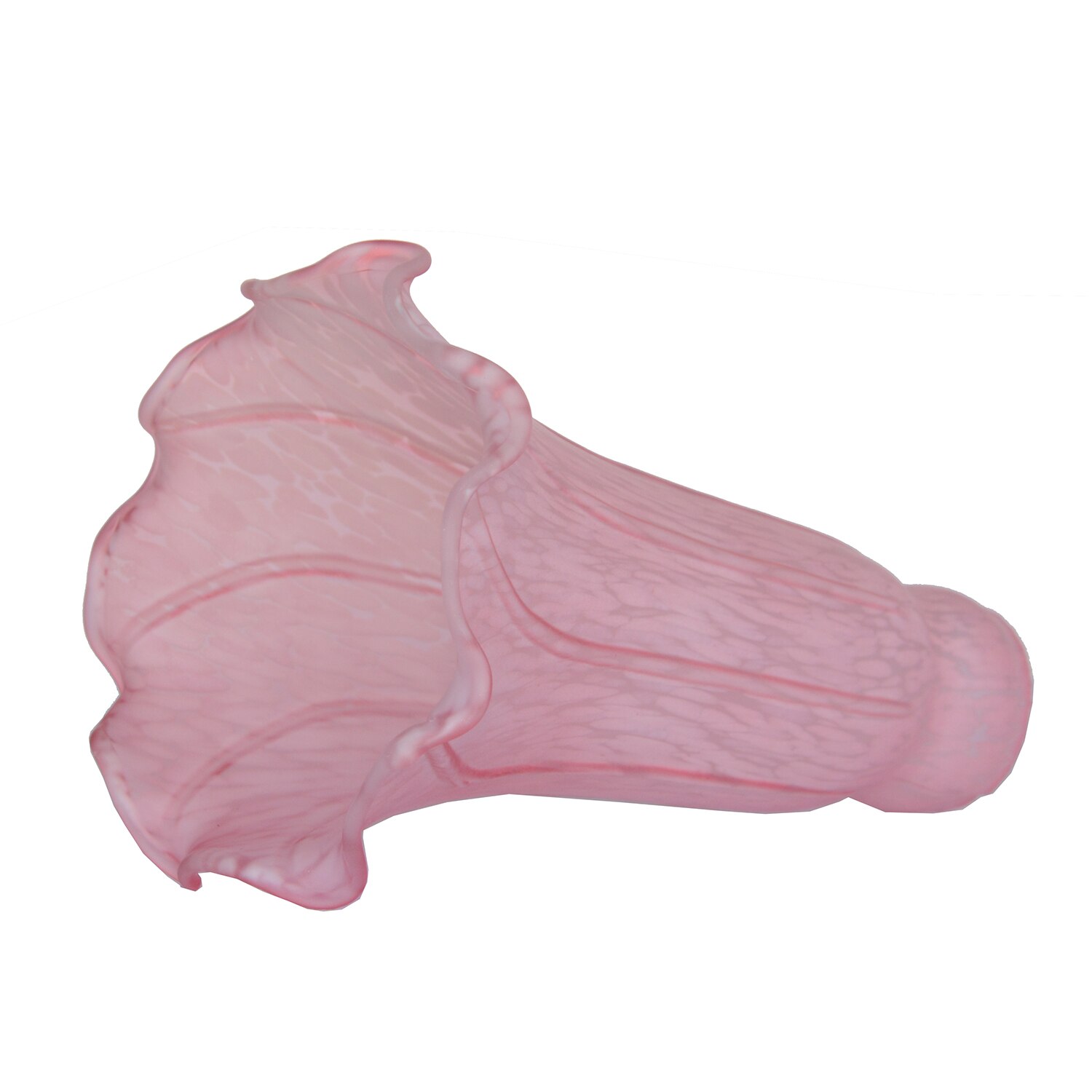 Rosa dam lilje lampeskjerm tulipan glass lampeskjerm erstatning 4.5 "bred  x 6 " høy  x 1.5 "montør